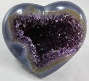 Amethyst & Agate Heart