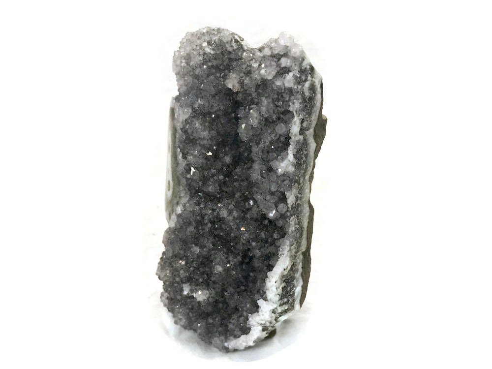 Quartz Crystals Over Silver Agate Cluster