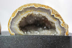 Agate Geode Pair