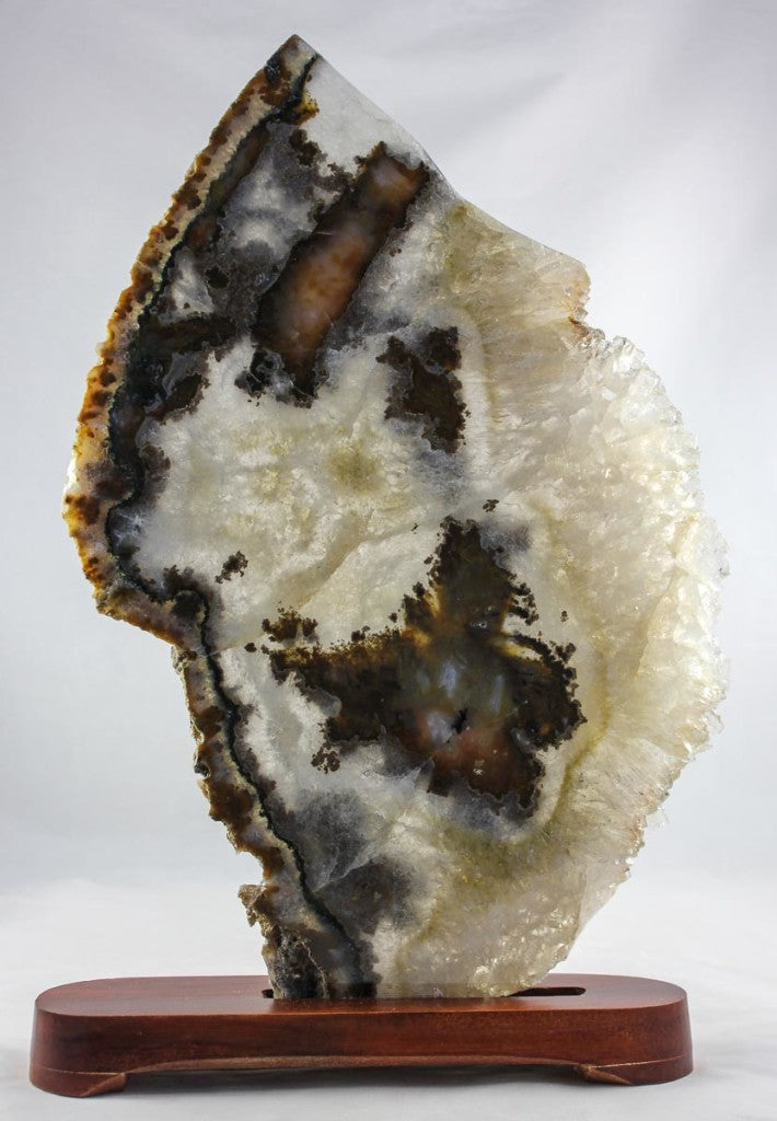 Brazilian Agate Slab w/ Crystal