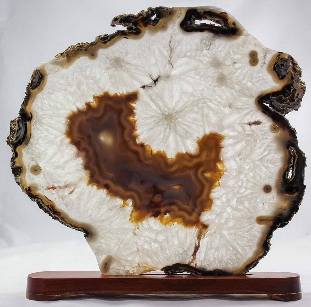 Brazilian Agate Slab w/ Crystal