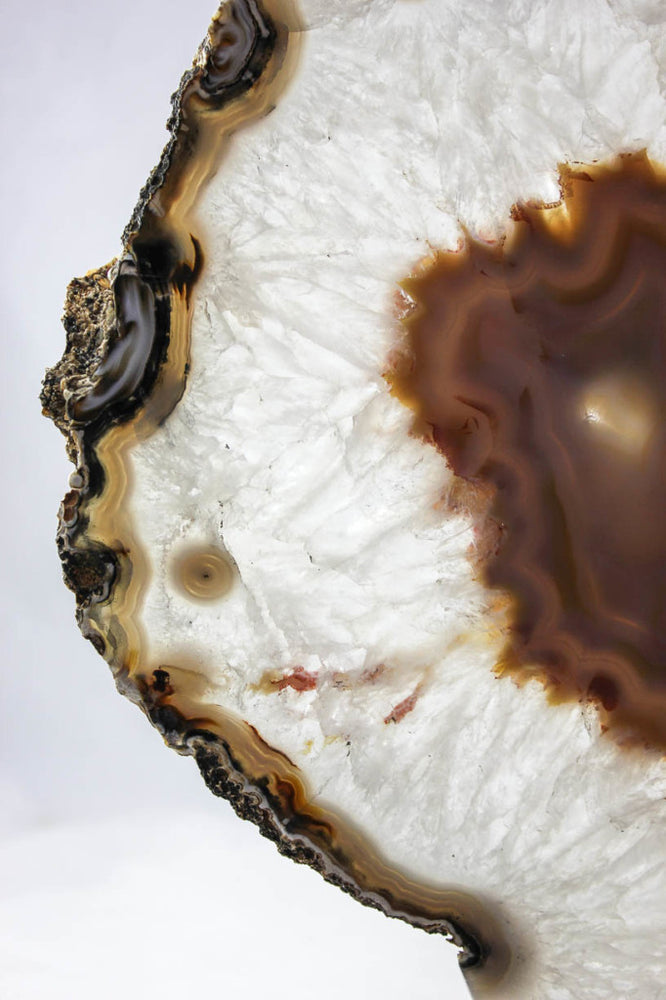 Brazilian Agate Slab w/ Crystal