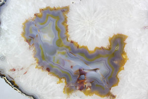 Brazilian Agate Slab w/ Crystal