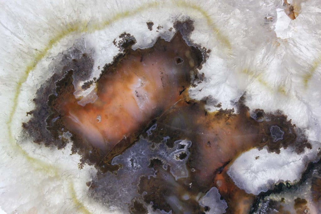 Brazilian Agate Slab w/ Crystal