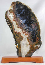 Brazilian Agate Slice w/Crystal