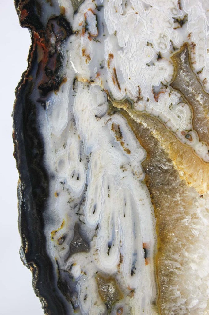 Brazilian Agate Slice w/Crystal