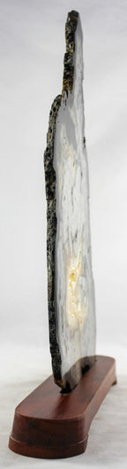 Brazilian Agate Slice w/Crystal