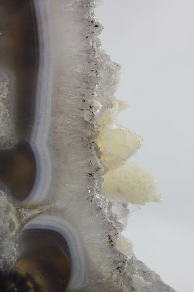 Brazilian Agate Slice w/Crystal