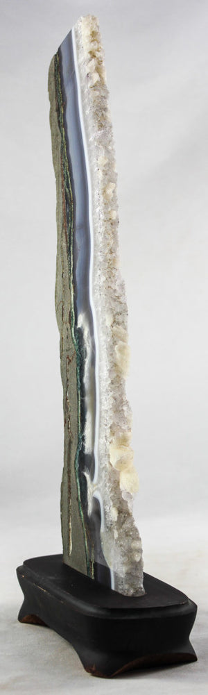 Brazilian Agate Slice w/Crystal