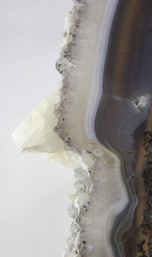 Brazilian Agate Slice w/Crystal