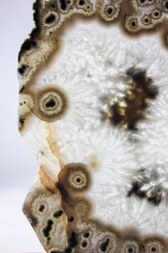 Brazilian Agate Slice w/Crystal