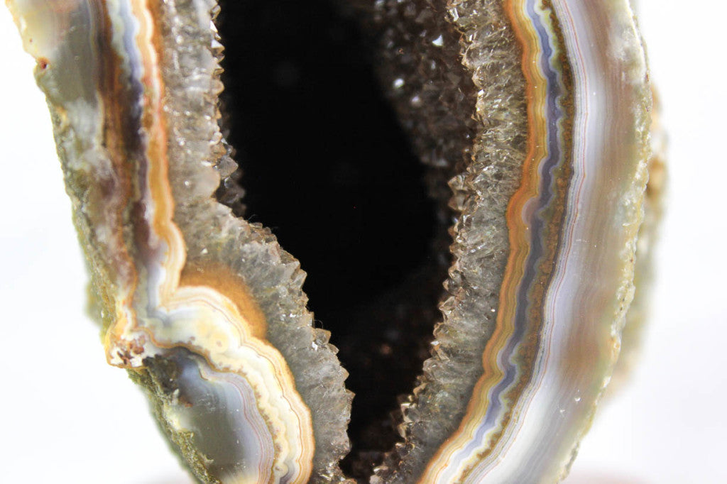 Brazilian Agate Geode w/Crystal