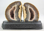 Brazilian Agate Geode Pair