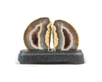 Brazilian Agate Geode Pair