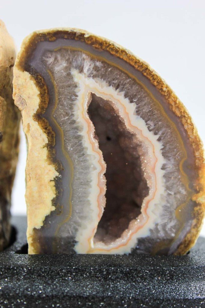 Brazilian Agate Geode Pair