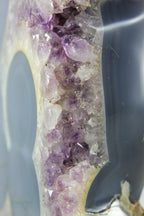 Polished Agate w/Eyes & Amethys