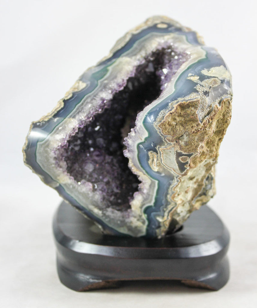 Brazilian Amethyst &Agate Geode