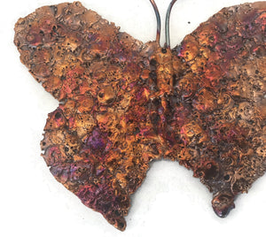 Handcrafted Rainbow Copper Butterfly Art