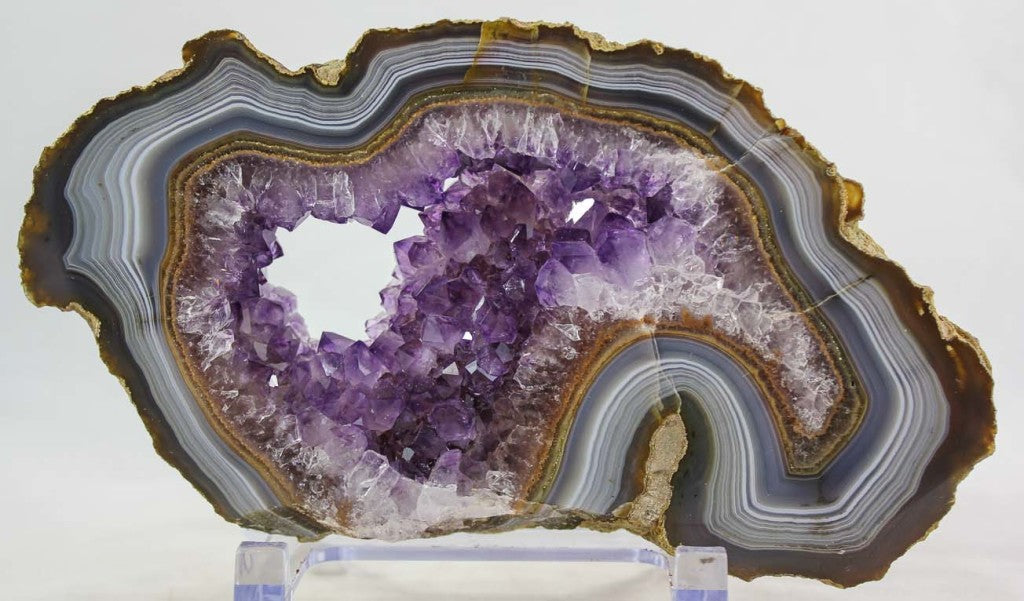 Uruguayan Amethyst w/Agate Slab