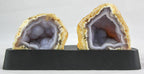 Brazilian Agate Geode Pair