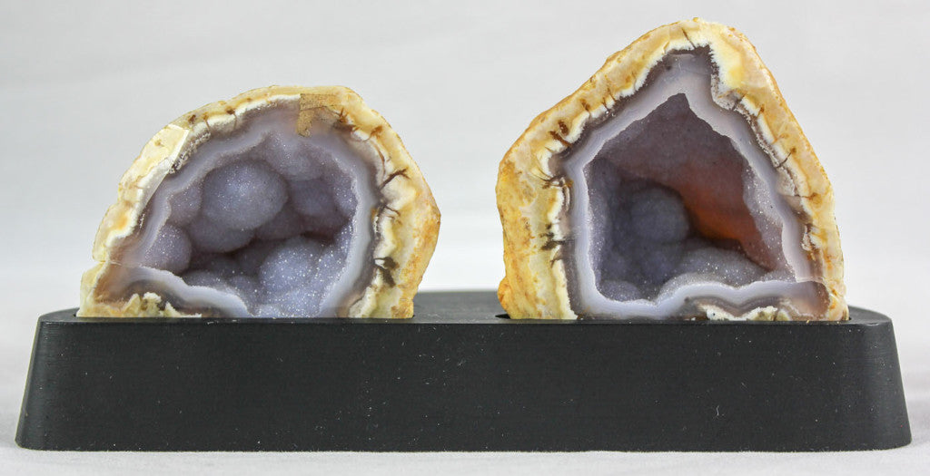 Brazilian Agate Geode Pair