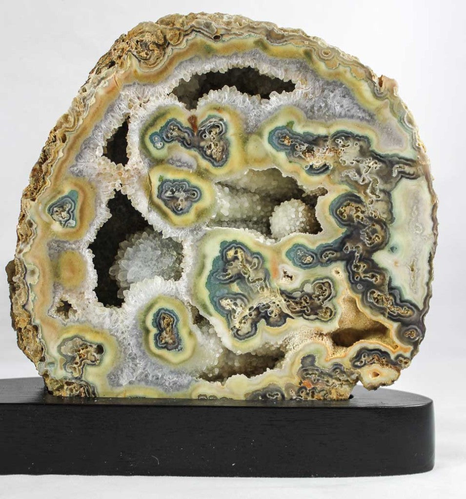 Brazilian Agate Geode Pair