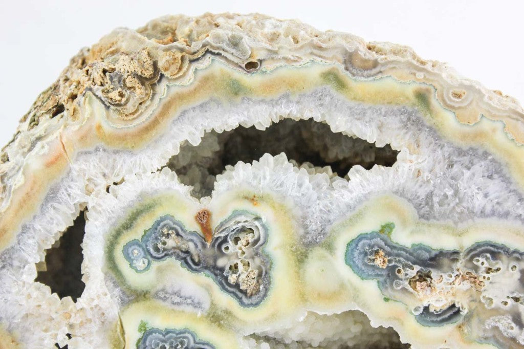 Brazilian Agate Geode Pair
