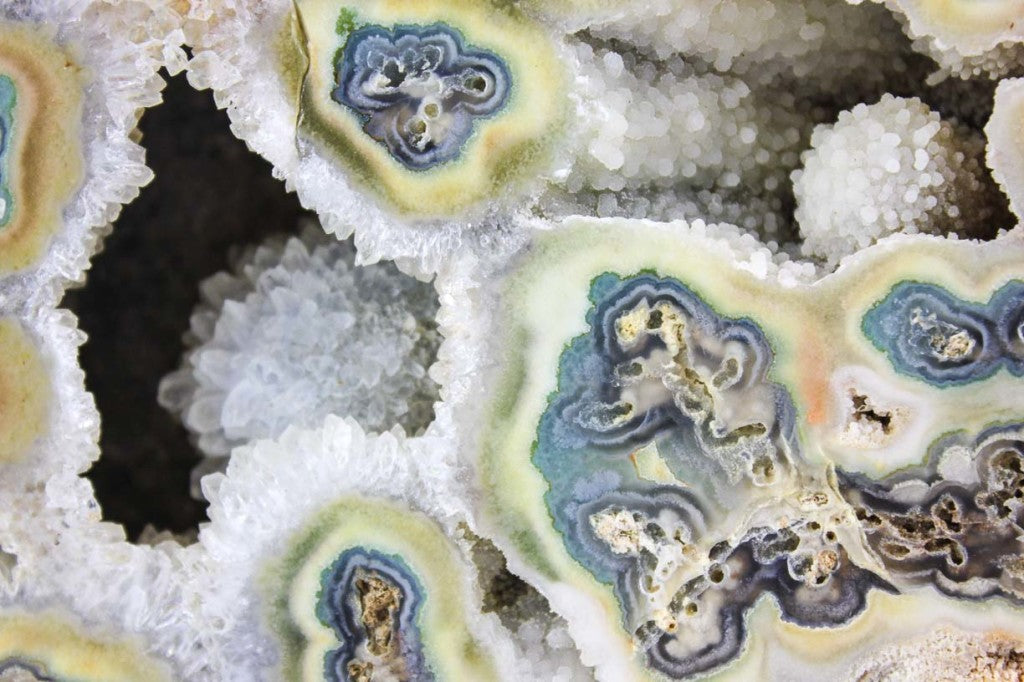 Brazilian Agate Geode Pair