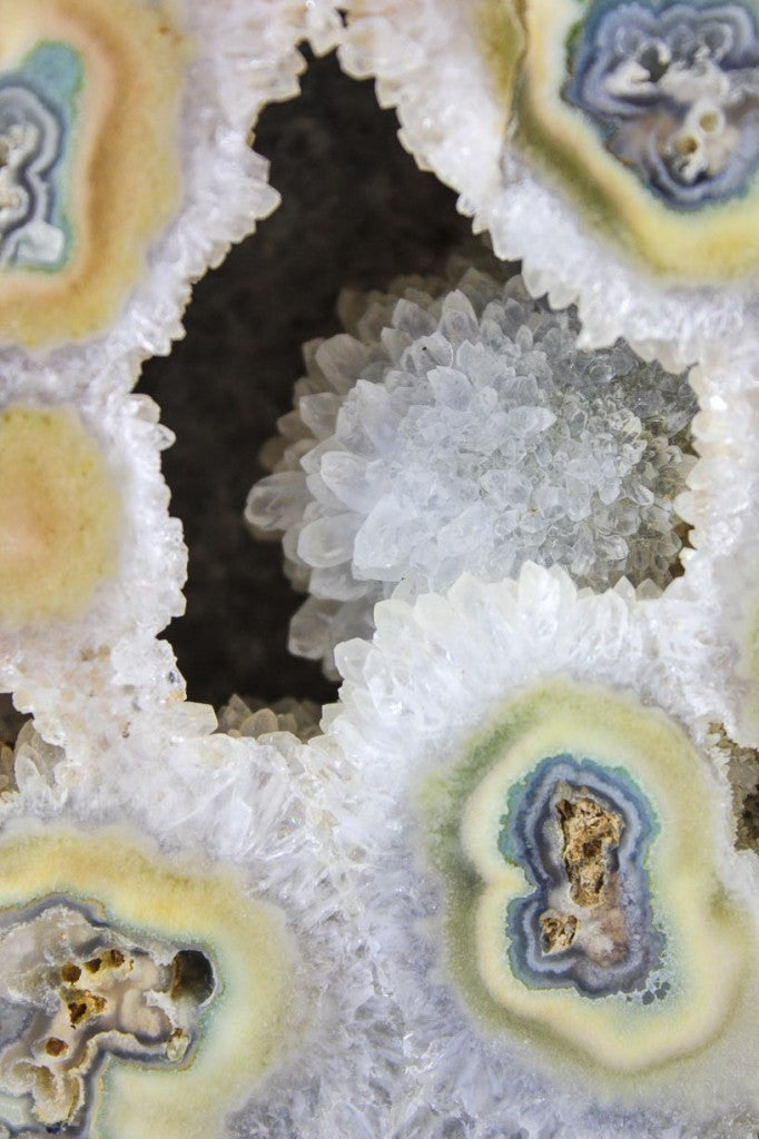 Brazilian Agate Geode Pair