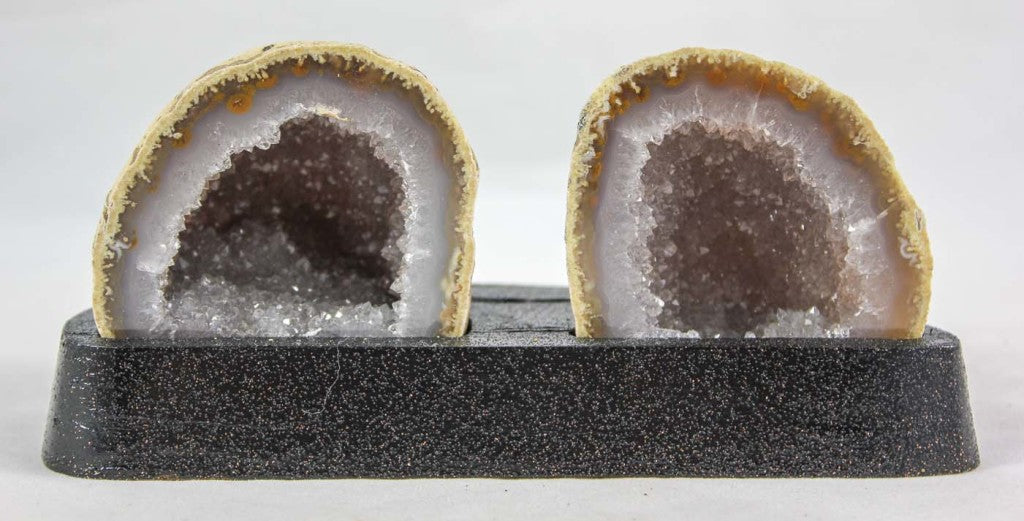 Brazilian Agate Geode Pair