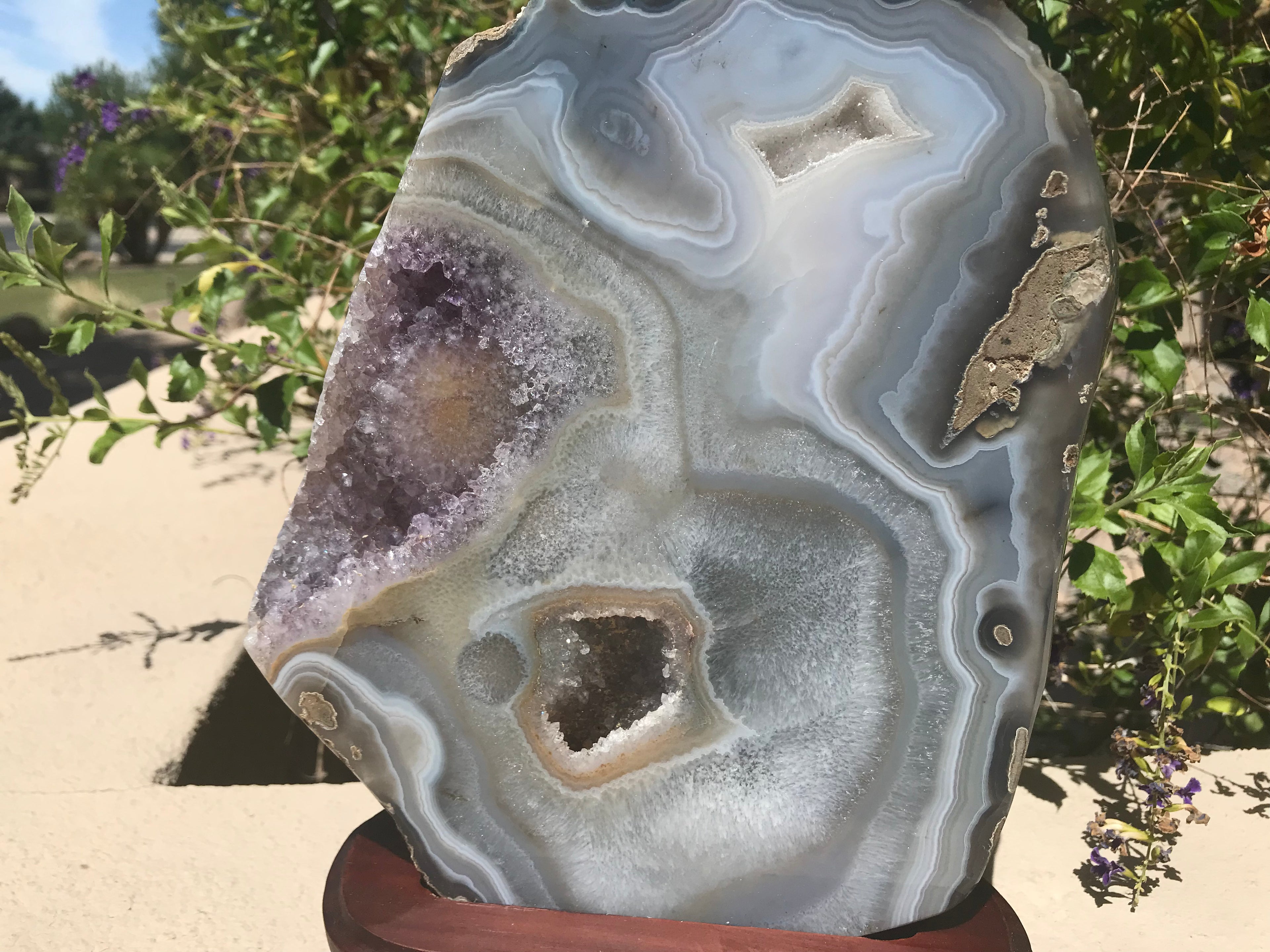 Elaborate Brazilian Agate with Amethyst