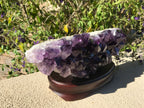Horizontal Brazilian Amethyst Cluster