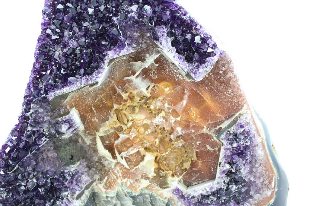 Uruguayan Amethyst with Special Calcite Crevice & Formations