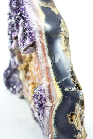 Uruguayan Amethyst with Special Calcite Crevice & Formations