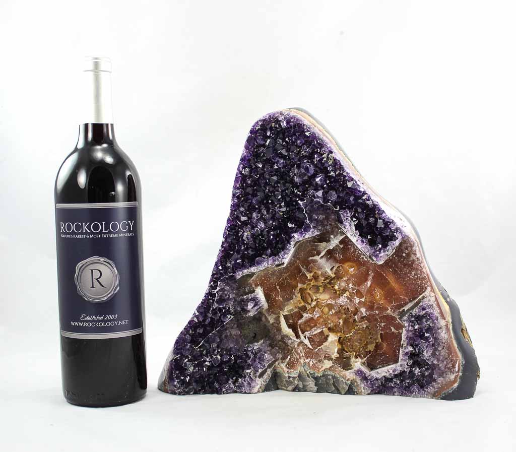 Uruguayan Amethyst with Special Calcite Crevice & Formations