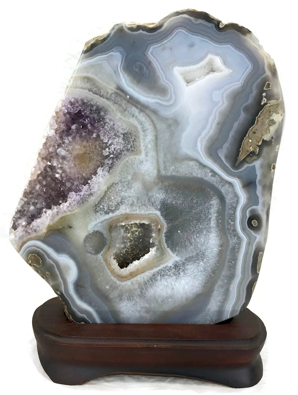 Elaborate Brazilian Agate with Amethyst