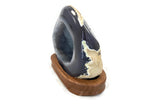 Microcrystalline Quartz over Blue Agate Geode