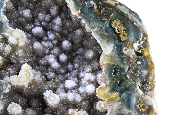 Uruguayan agate w/ druzy quartz