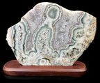 Translucent Quartz and Green Banded Agate Slab