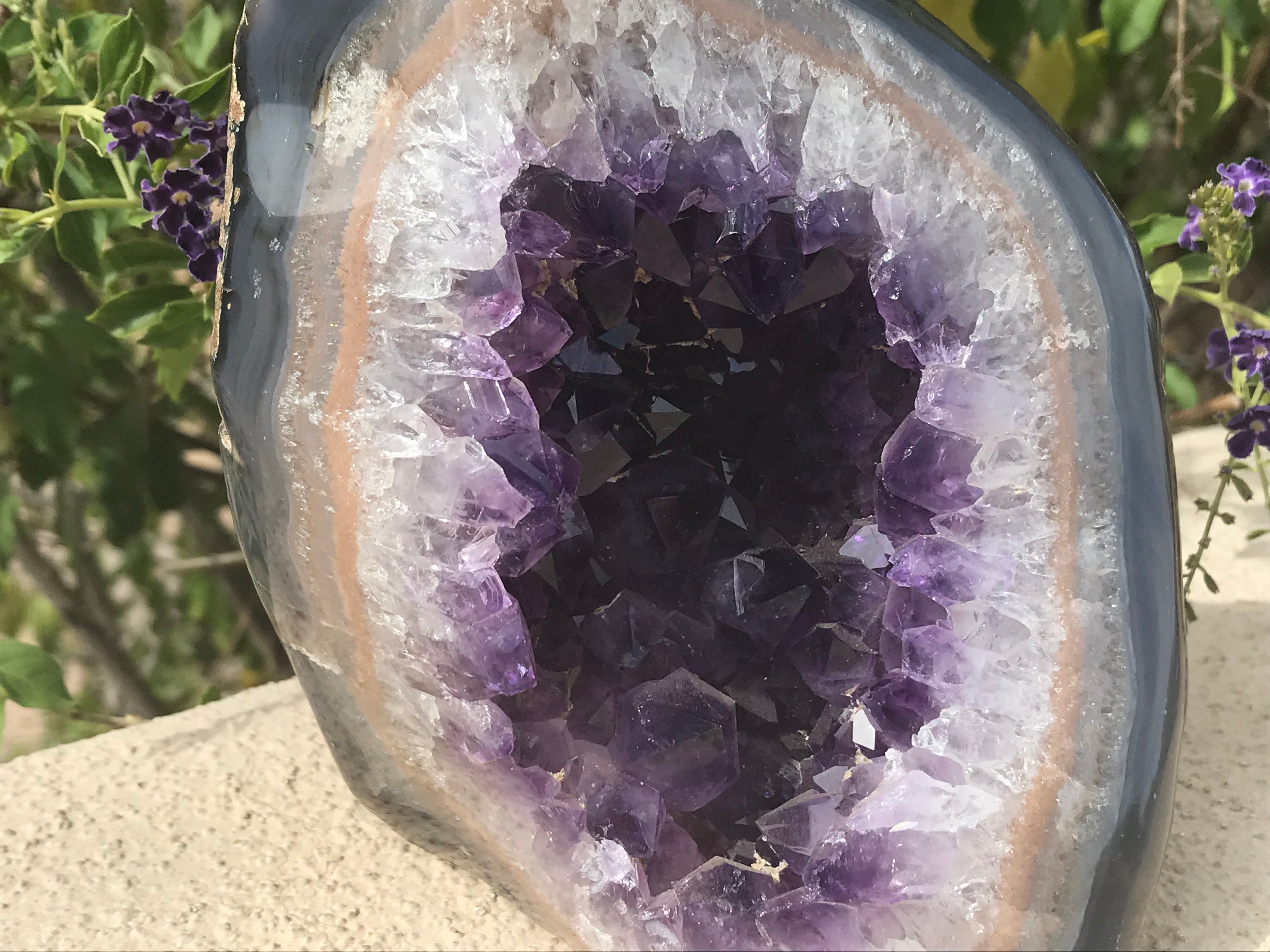 Stylish Amethyst Crystal Filled Geode