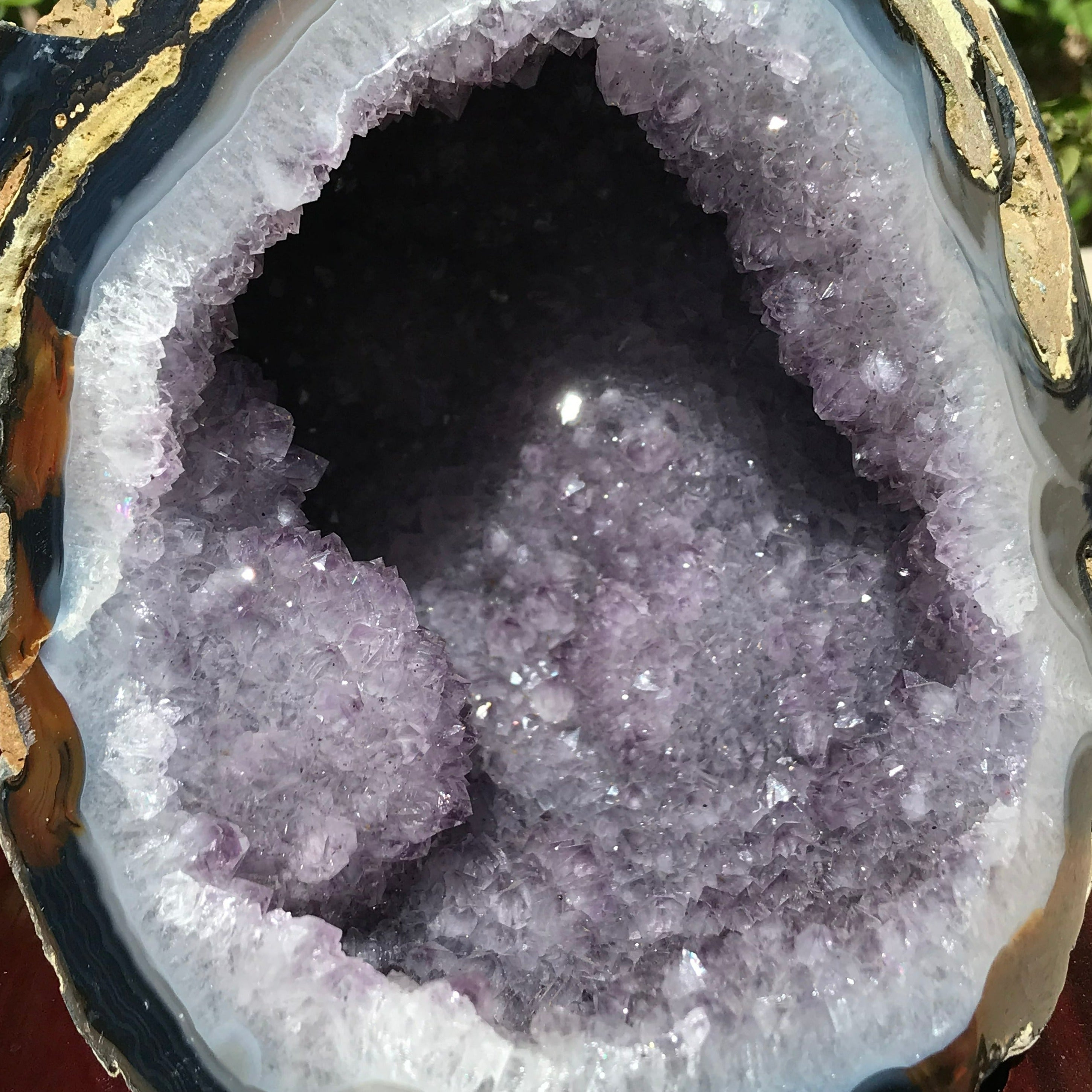 Amethyst and Agate Double Geode