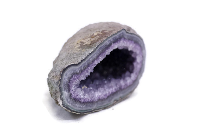 Green Agate with Amethyst Geode