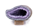 Green Agate with Amethyst Geode