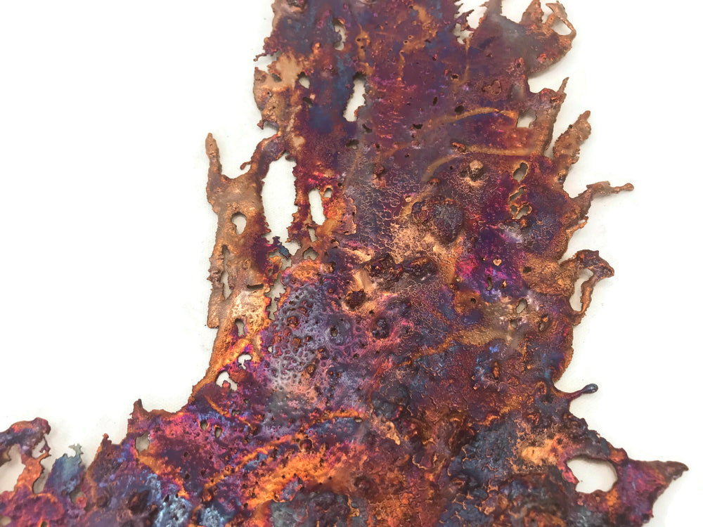 Textured Rainbow Copper Splash
