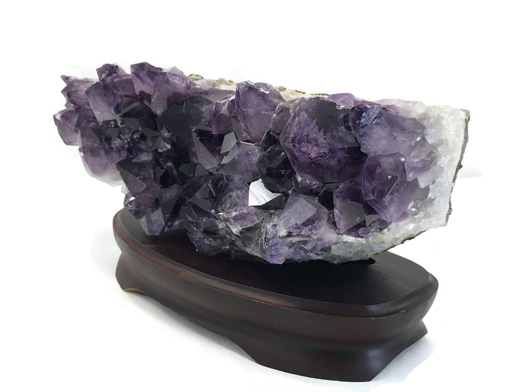 Horizontal Brazilian Amethyst Cluster