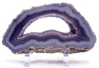 Crystal filled Banded Agate Slab