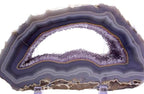 Crystal filled Banded Agate Slab