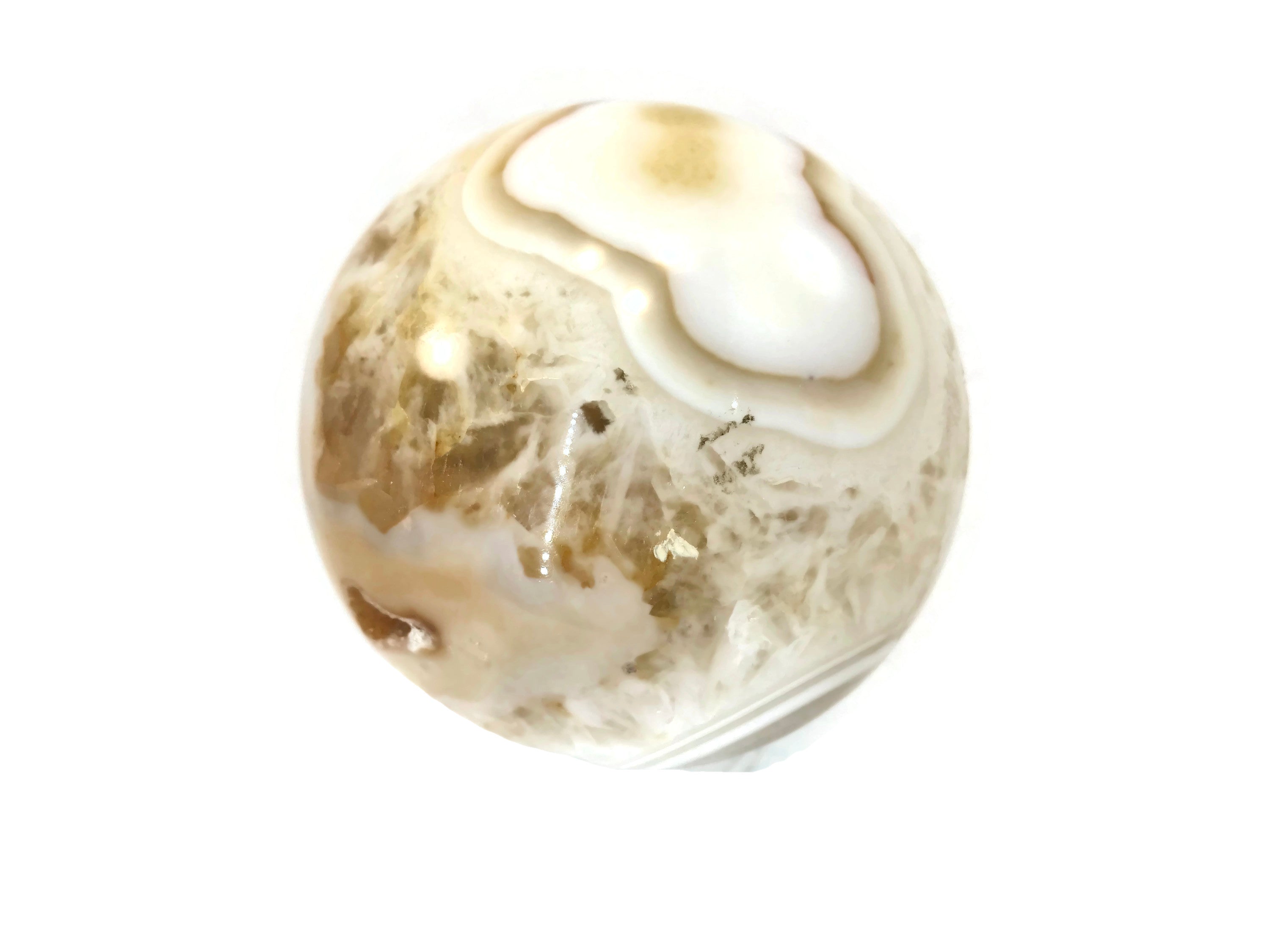 Gold Banded Agate Sphere