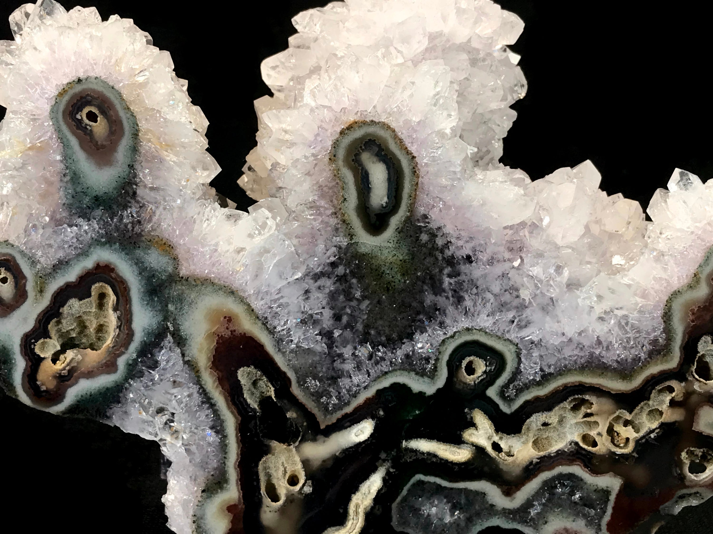 Detailed Quartz and Agate Cluster