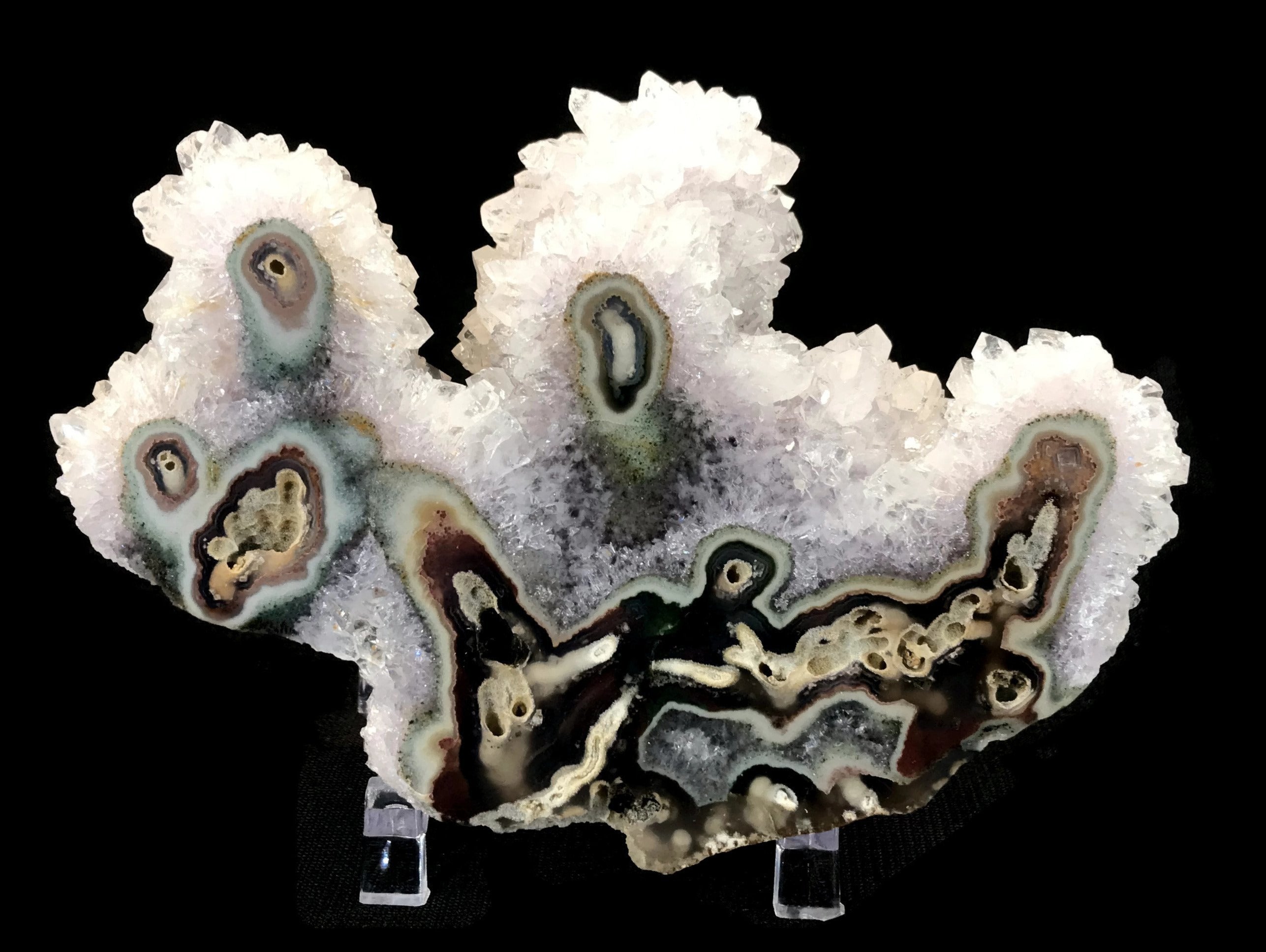 Detailed Quartz and Agate Cluster